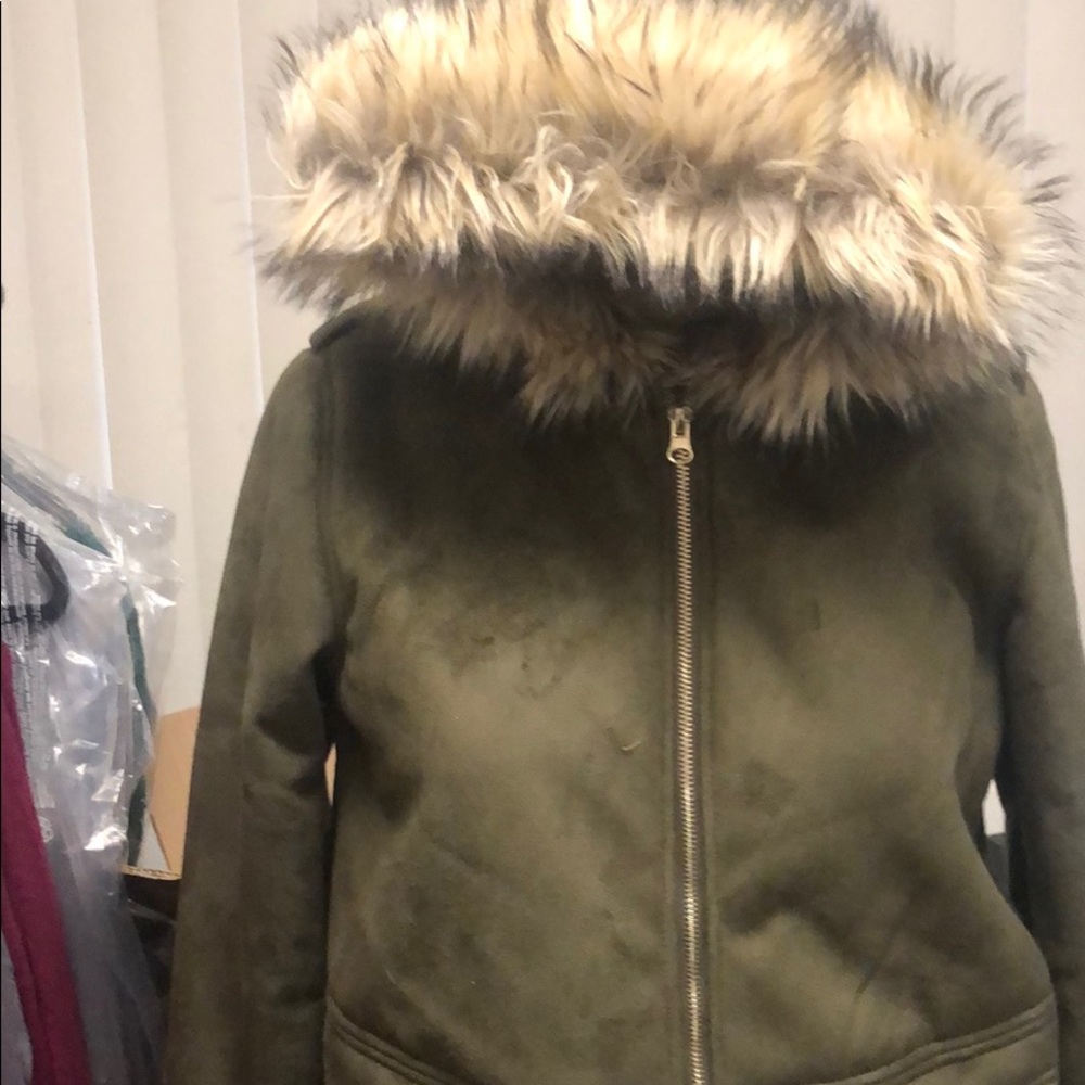 Beautiful suede olive coat